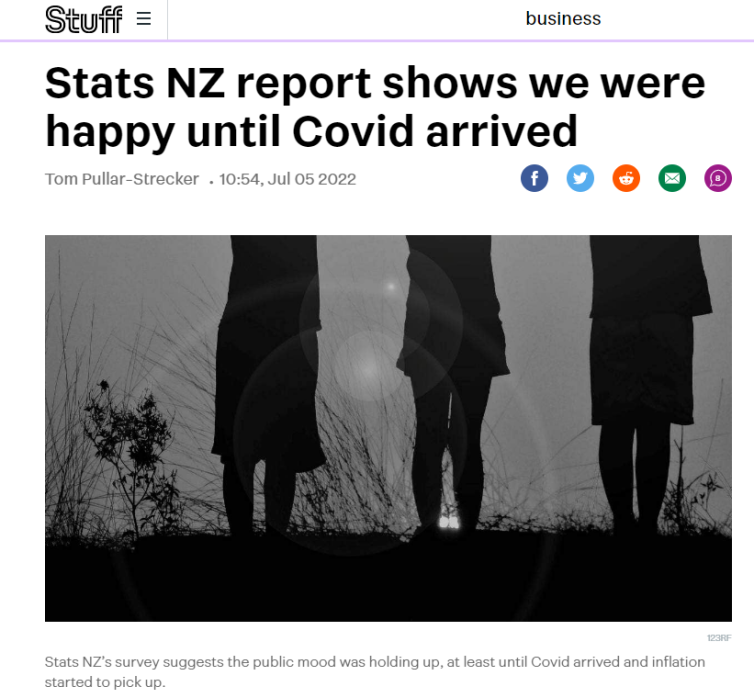 Stuff: Stats NZ report shows we were happy until Covid arrived