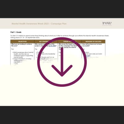 Mental health awareness week planning template