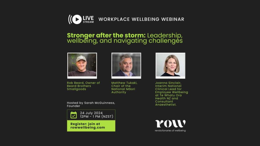 ROW | WEBINAR - Panel - Stronger after the storm: Leadership, wellbeing, and navigating challenges