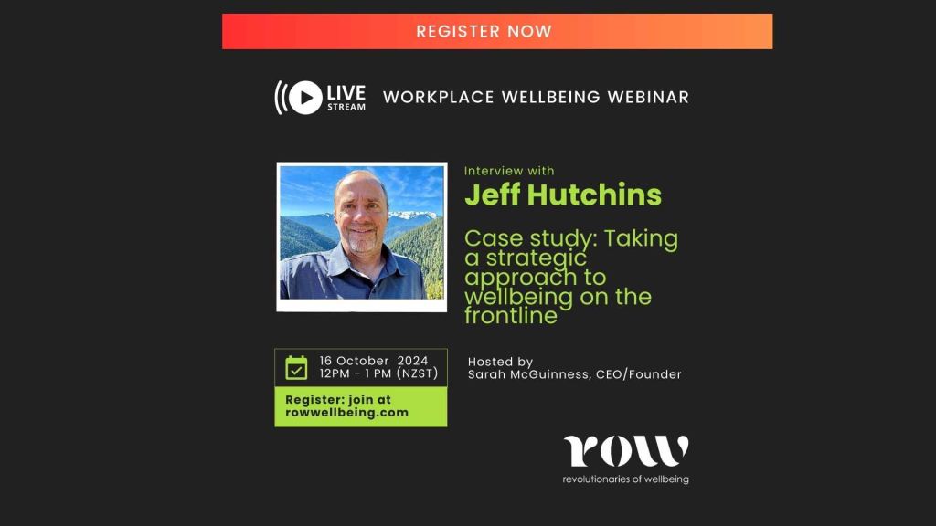 ROW | WEBINAR - Case study: Taking a strategic approach to wellbeing on the frontline